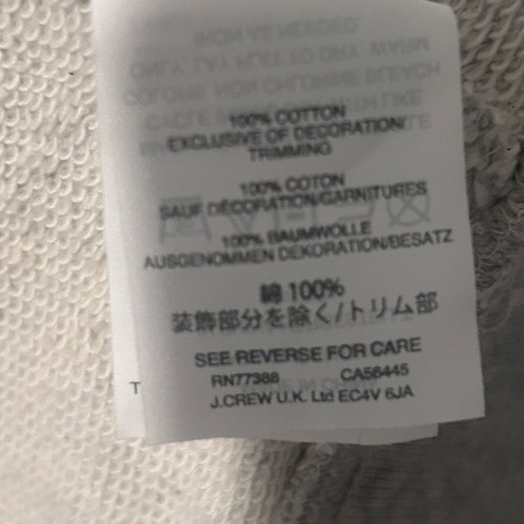 J.CREW CELESTIAL PATCHES GREY SWEATSHIRT STARS AND MOON. SIZE: M. - Picture 5 of 6